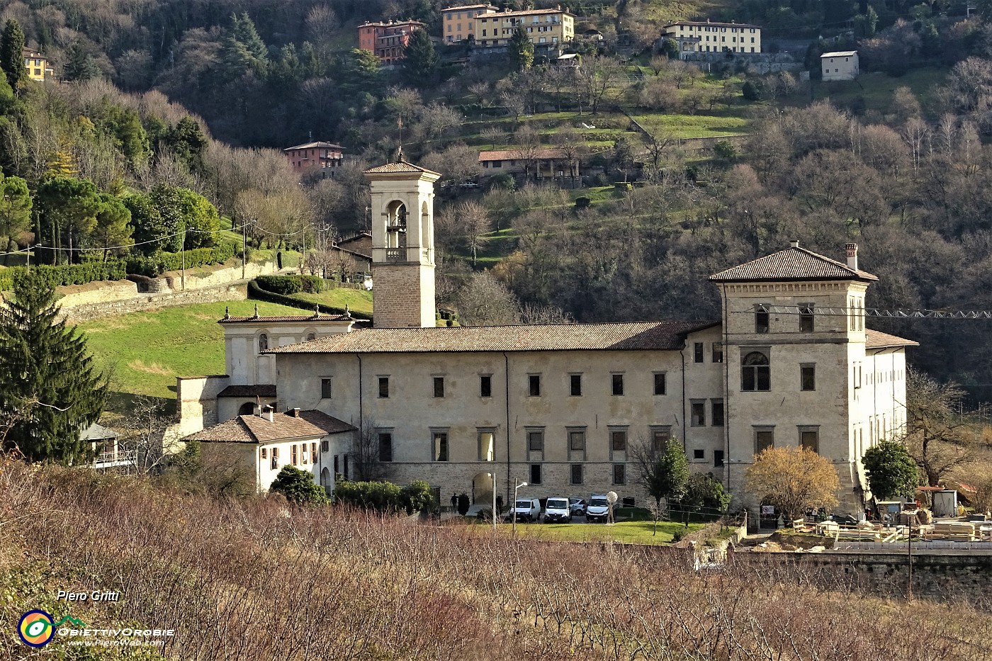 Il Monastero di Astino nei colori del tramonto